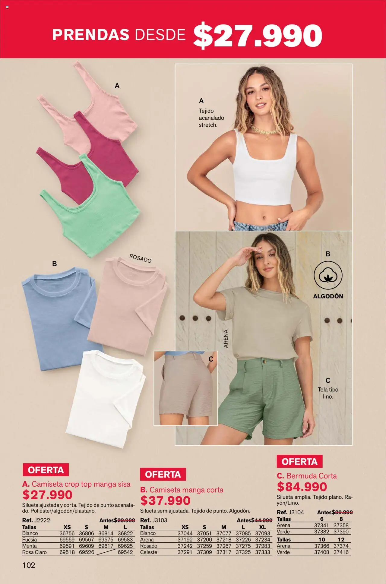 Leonisa revista - valida desde el 04.08.2025 | Página: 102 | Productos: Algodón, Bermuda, Camiseta, Top