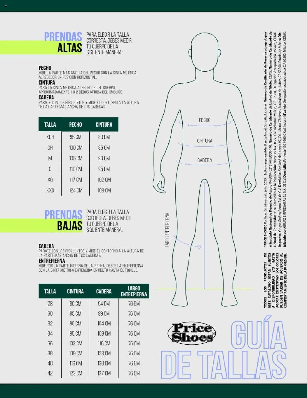 Nuevas ofertas de Price Shoes válidas en toda la República Mexicana desde el 18.10.2025. ¡Encuentra las mejores ofertas en Price Shoes catálogo Man otoño / invierno! | Página: 113 | Productos: Contorno, Cinta, Cinta métrica