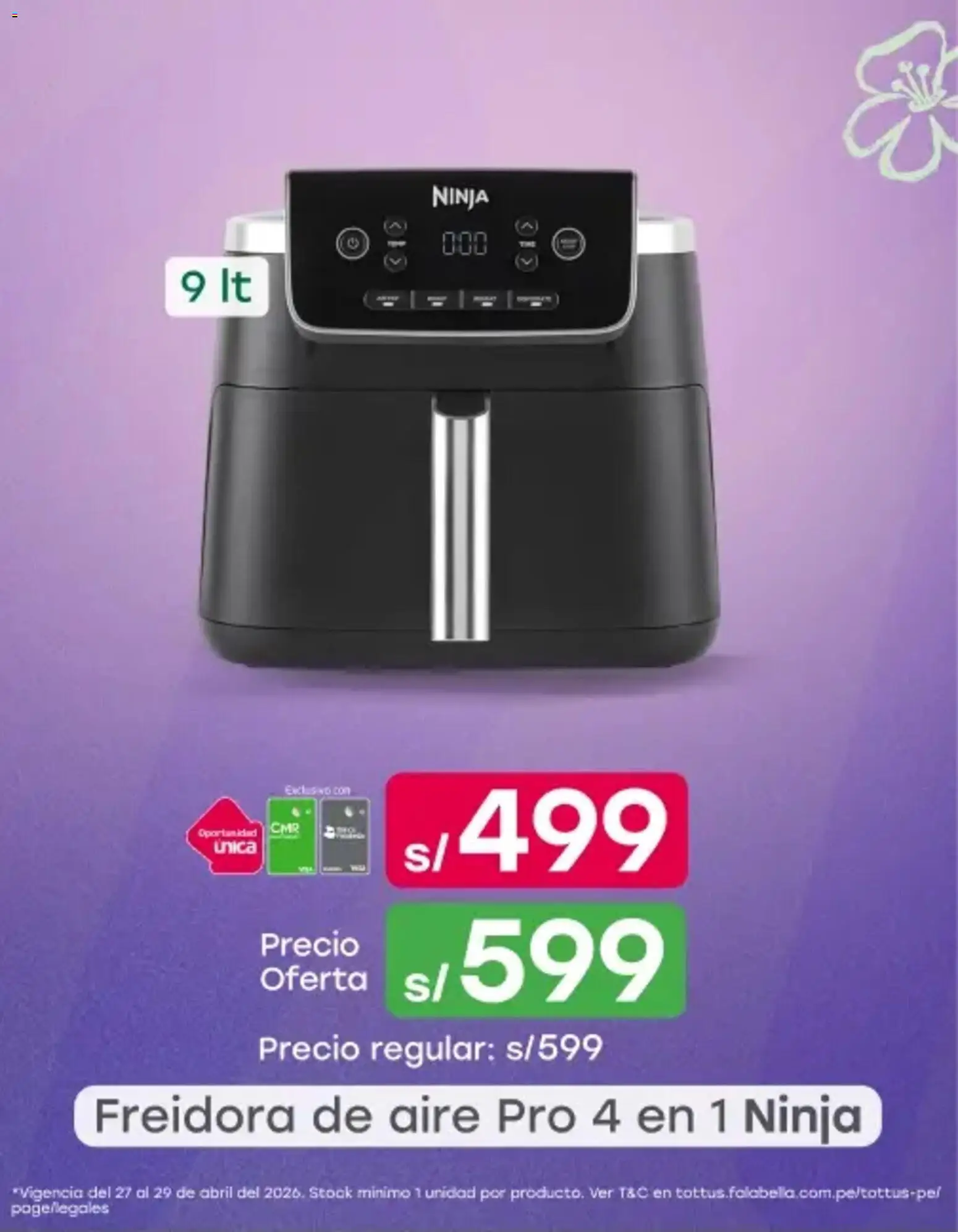 Catálogo Tottus válido desde 27.04.2026 | Página: 2 | Productos: Freidora