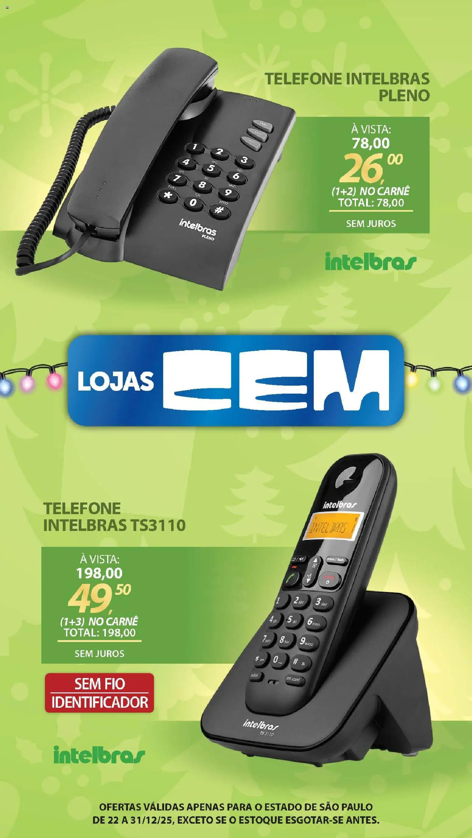 Lojas Cem Folheto - válido de 22.12.2025 | Página: 47 | Produtos: Carne, Telefone