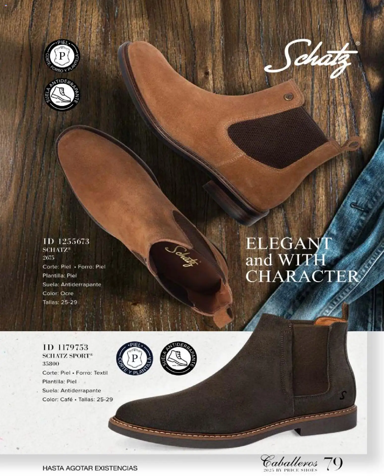 Nuevas ofertas de Price Shoes válidas en toda la República Mexicana desde el 26.11.2025. ¡Encuentra las mejores ofertas en Price Shoes catálogo Caballeros! | Página: 79 | Productos: Café