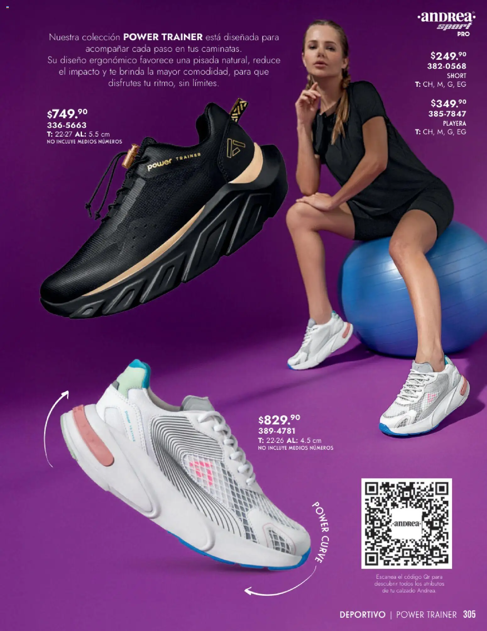 Nuevas ofertas de Andrea válidas en toda la República Mexicana desde el 25.01.2026. ¡Encuentra las mejores ofertas en Andrea catálogo Calzado Dama! | Página: 305 | Productos: Playera, Short, Té