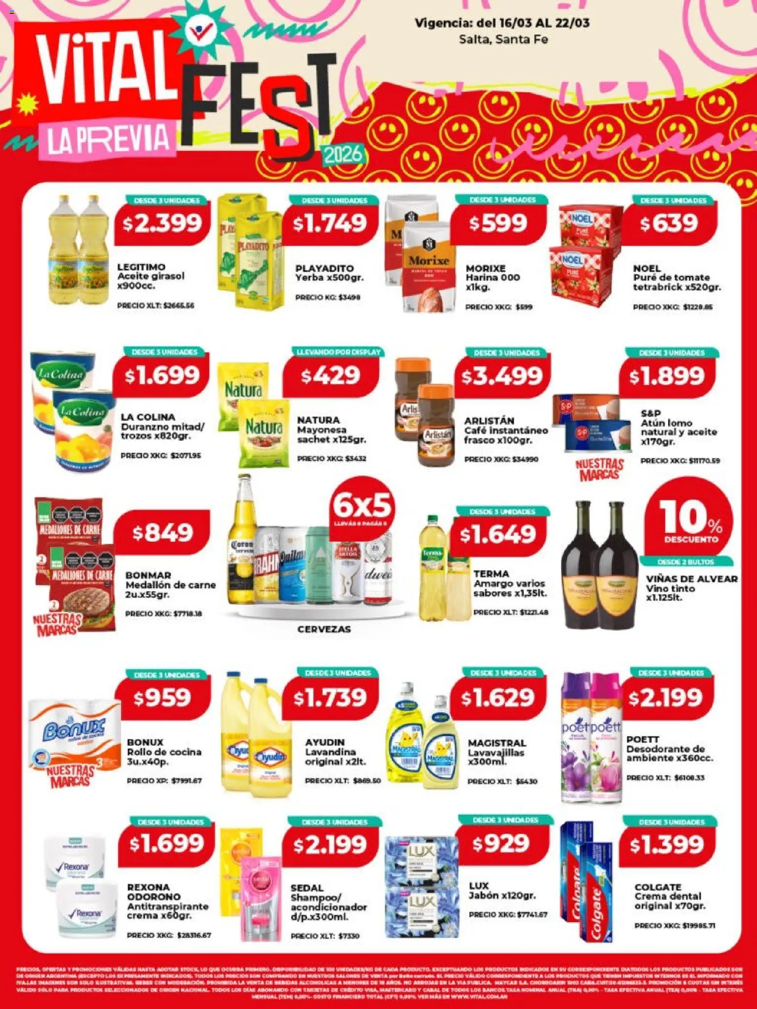 Vital - Ofertas - Salta │ válido desde el 16.03.2026 | Página: 1 | Productos: Yerba, Mayonesa, Antitranspirante, Frasco