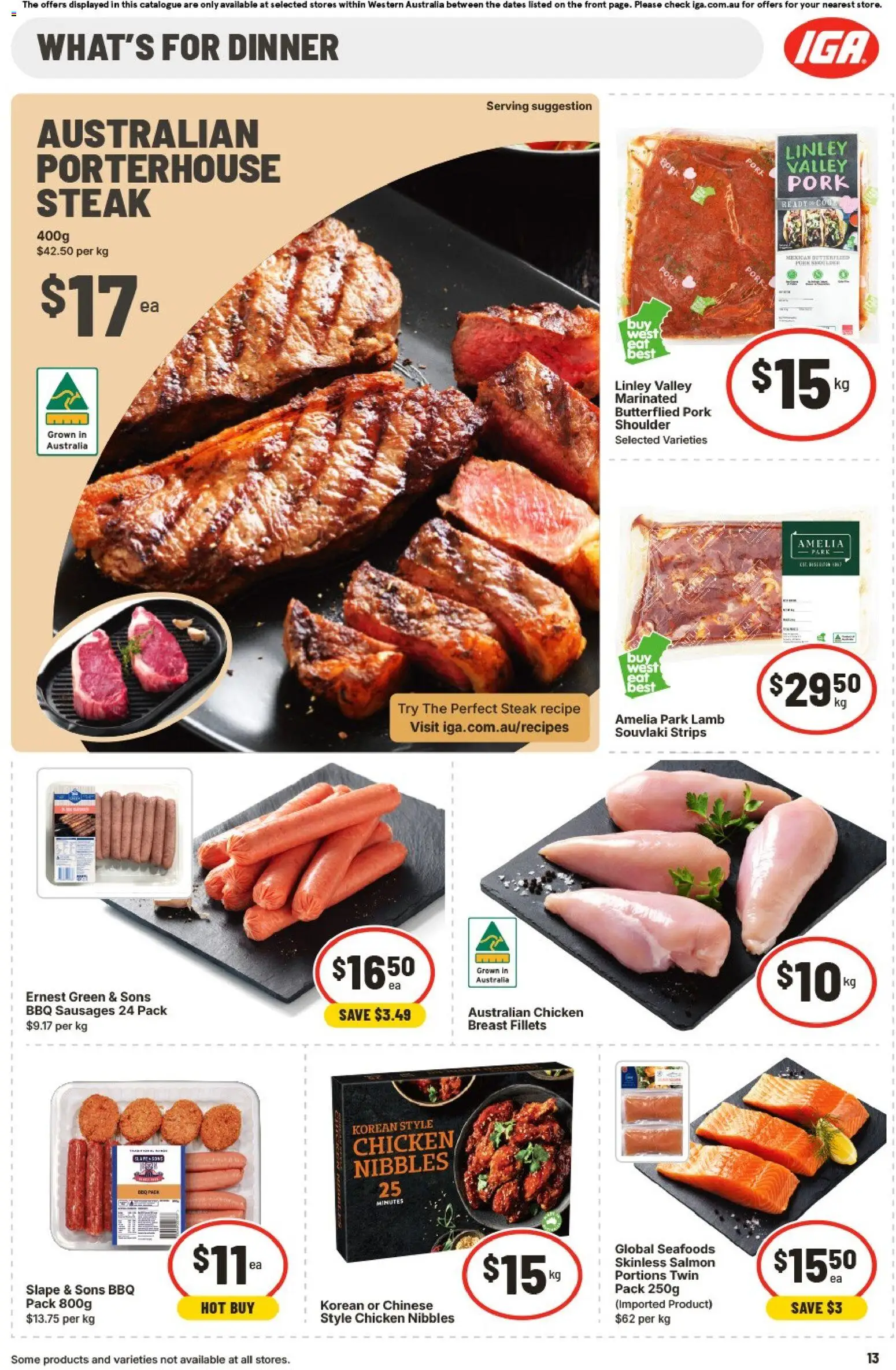 IGA catalogue - valid from 04.02.2026 | Page: 20 | Products: Chicken, Lamb, Steak, Salmon
