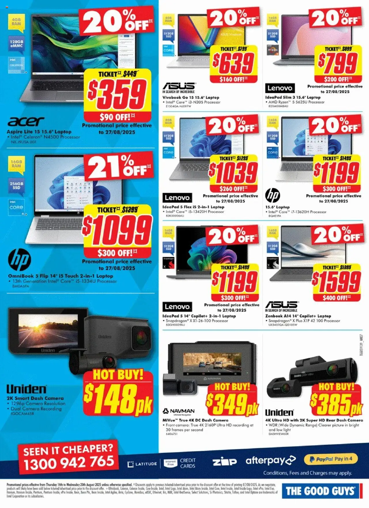 The Good Guys catalogue - valid from 13.08.2025 | Page: 19 | Products: Light, Picture, Camera, Laptop