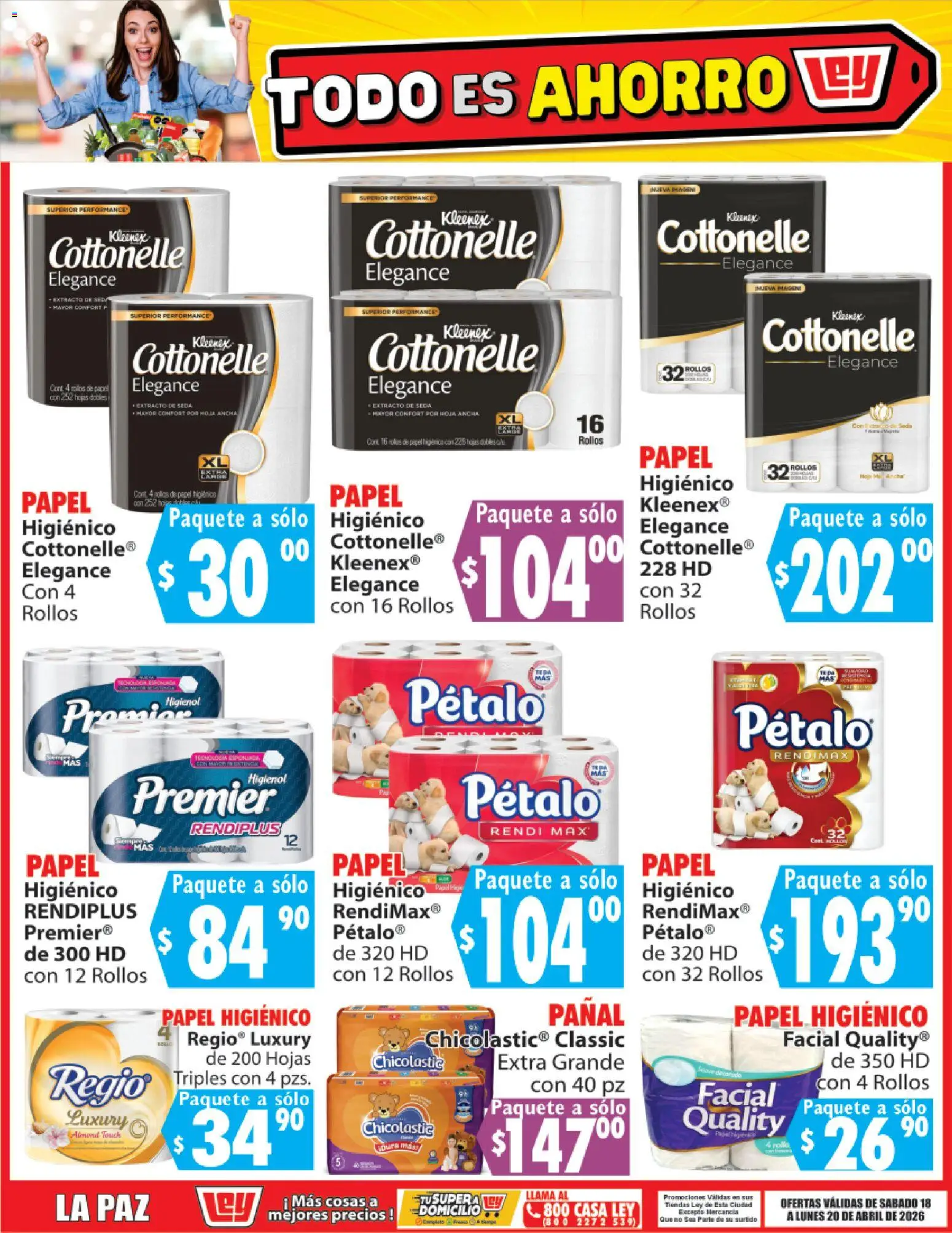 Nuevas ofertas de Casa Ley válidas en toda la República Mexicana desde el 18.04.2026. ¡Encuentra las mejores ofertas en Casa Ley folleto Todo es ahorro! | Página: 10 | Productos: Papel higiénico, Xbox