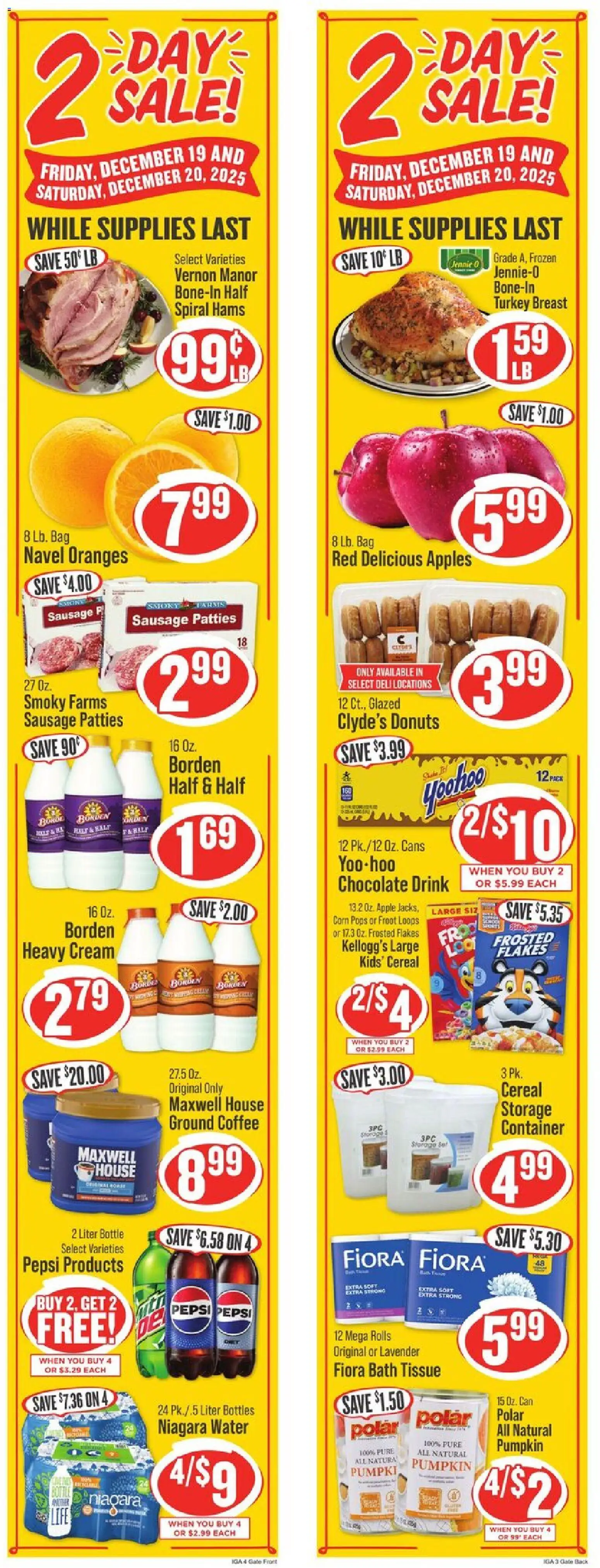 IGA Weekly Ad - valid from 17.12.2025 | Page: 2 | Products: Chocolate, Apples, Cream, Flakes