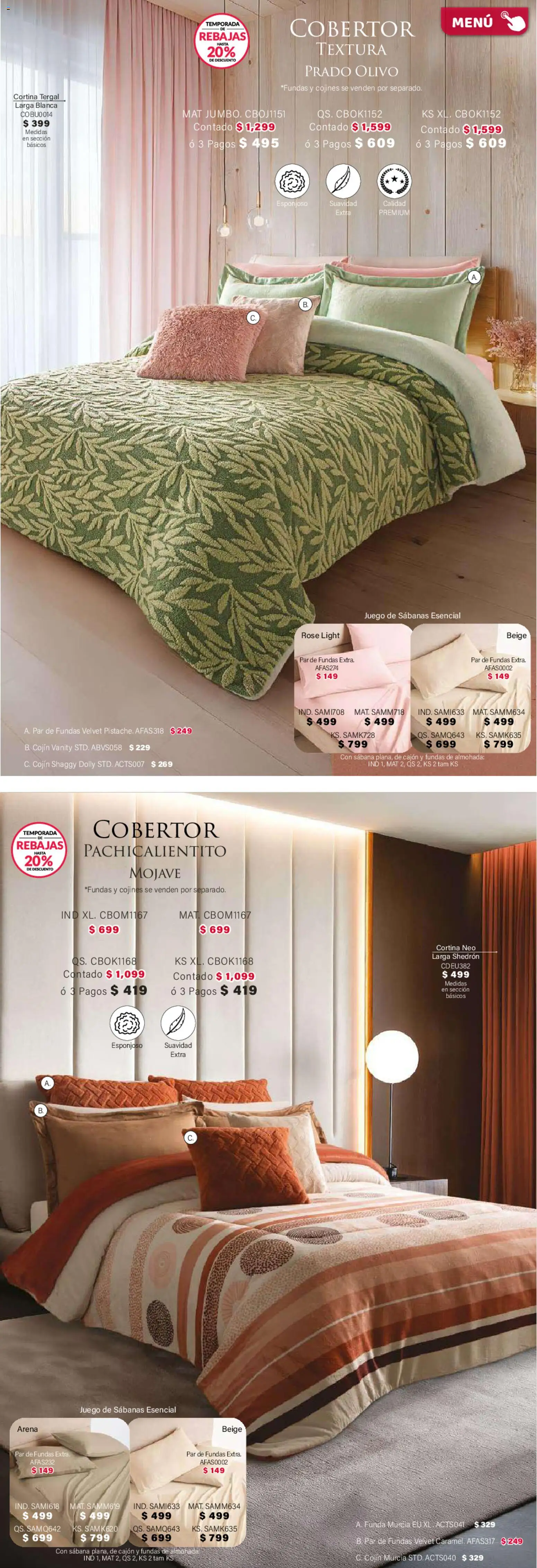 Nuevas ofertas de Colchas Concord válidas en toda la República Mexicana desde el 01.02.2026. ¡Encuentra las mejores ofertas en Colchas Concord catálogo! | Página: 162 | Productos: Juego, Funda, Almohada, Sabanas