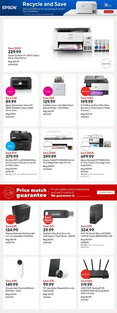 Staples flyer valid from 11.07.2025 | Page: 9 | Products: Phone, Printer, Camera, Shredder