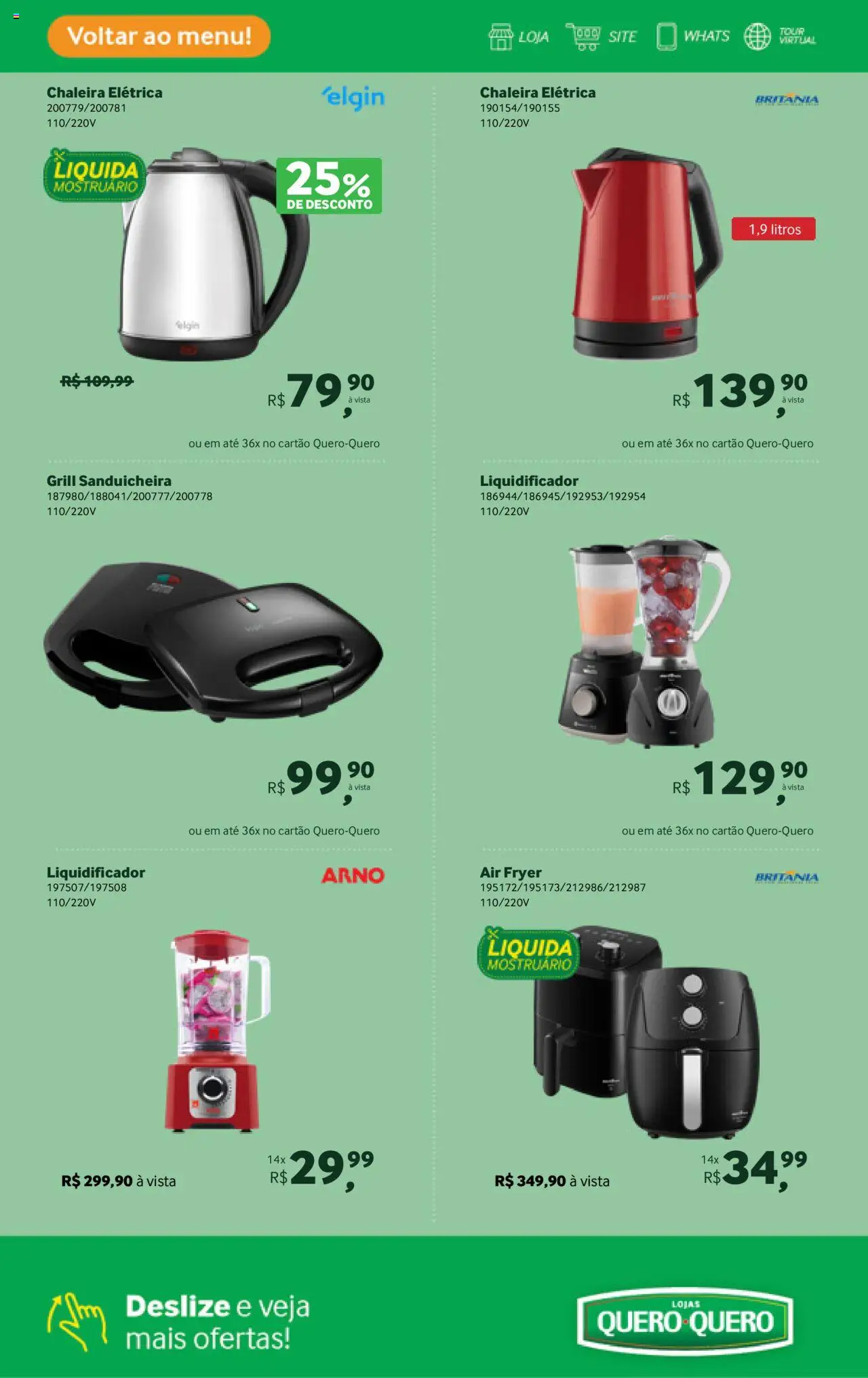 Lojas Quero-Quero Folheto - válido de 16.09.2025 | Página: 29 | Produtos: Chaleira, Chaleira elétrica, Sanduicheira, Air fryer