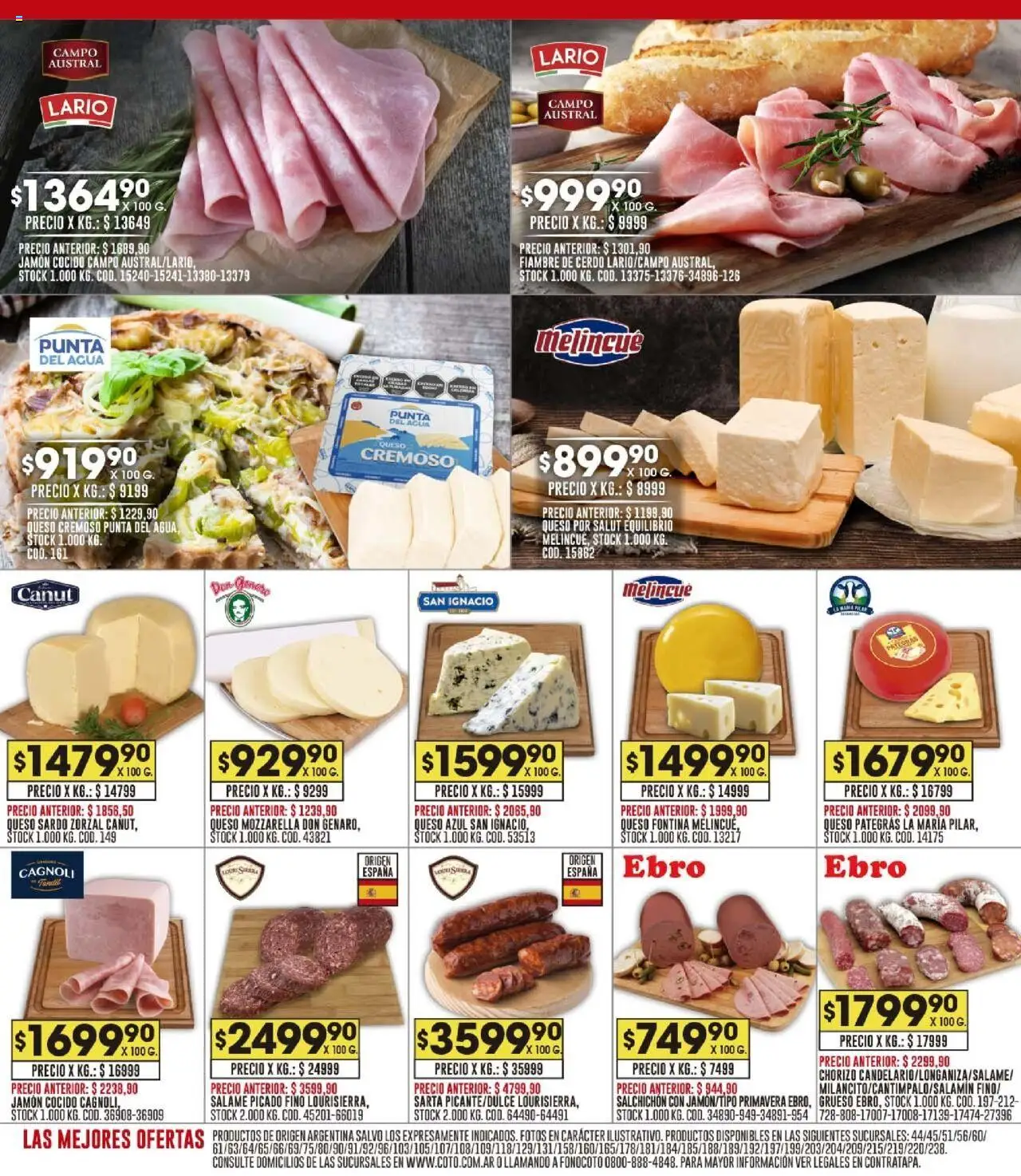 Coto - Ofertas │ válido desde el 22.09.2025 | Página: 8 | Productos: Agua, Queso, Jamón, Cerdo
