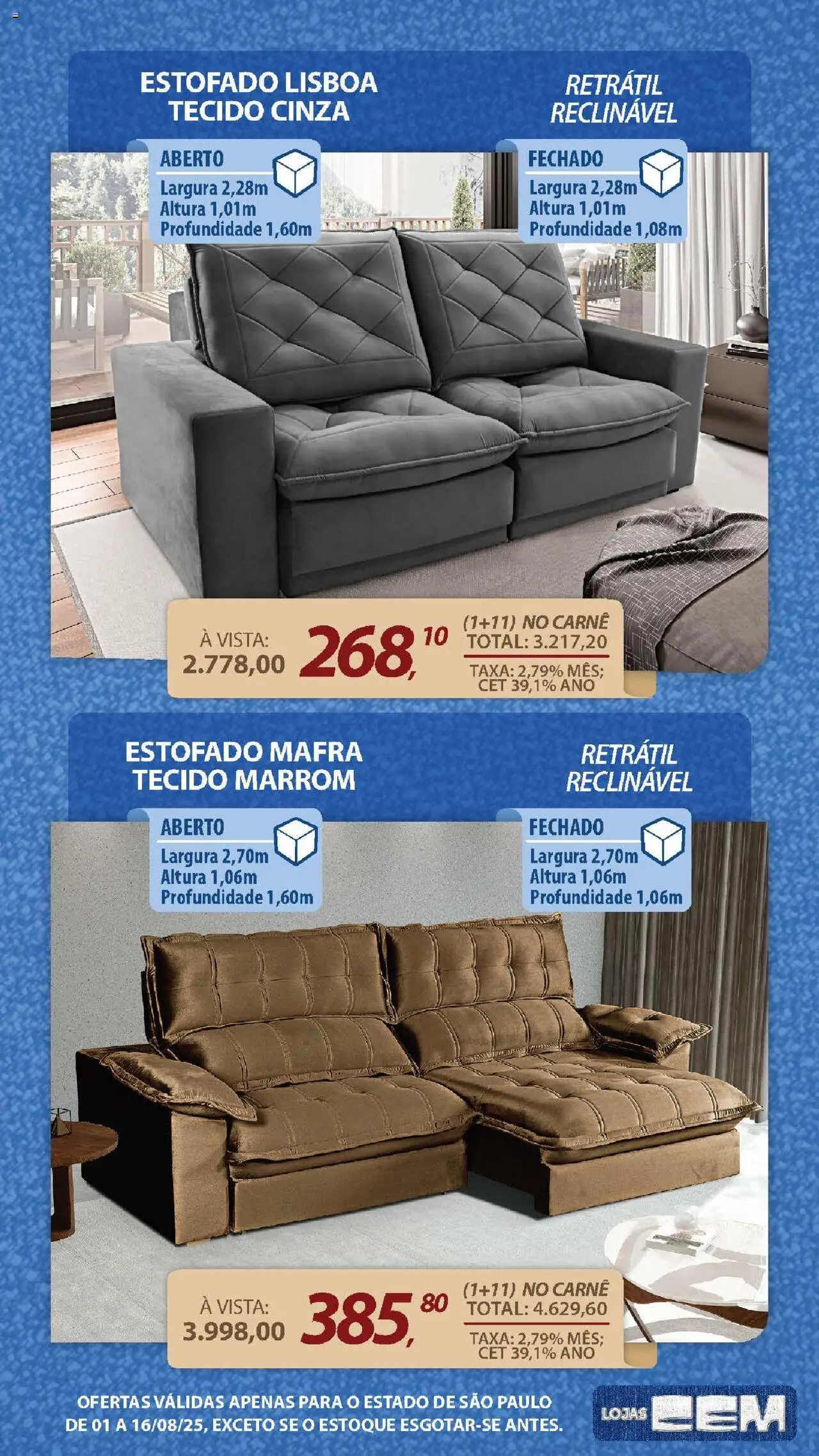Lojas Cem Folheto - válido de 01.08.2025 | Página: 88 | Produtos: Tecido, Carne