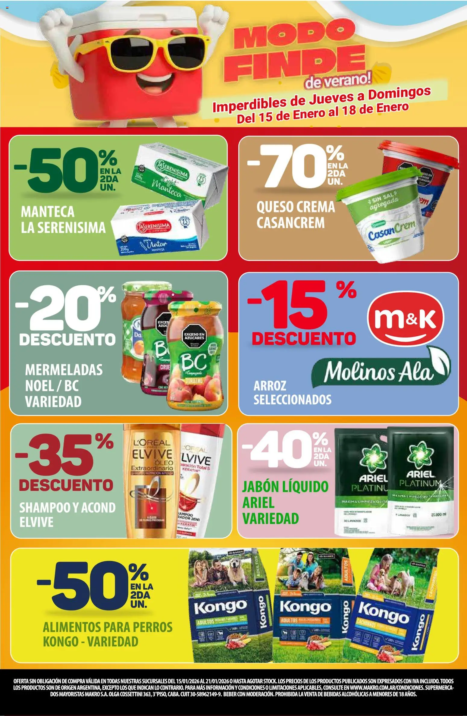 Makro ofertas │ válido desde el 15.01.2026 | Página: 2 | Productos: Jabón líquido, Shampoo, Sal, Arroz