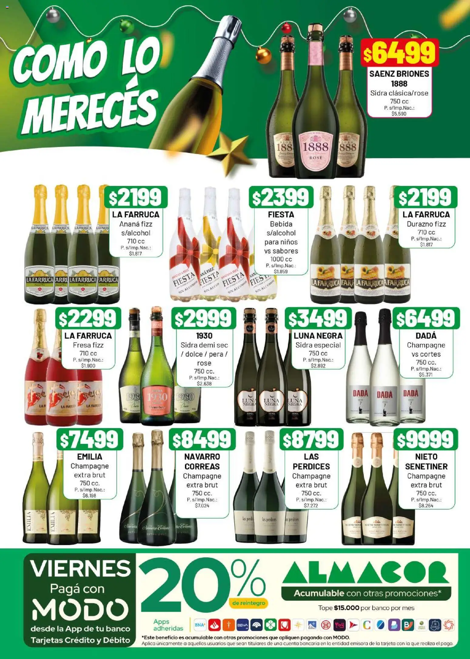 Almacor catálogo │ válido desde el 26.12.2025 | Página: 5 | Productos: Pera, Durazno, Ananá, Champagne