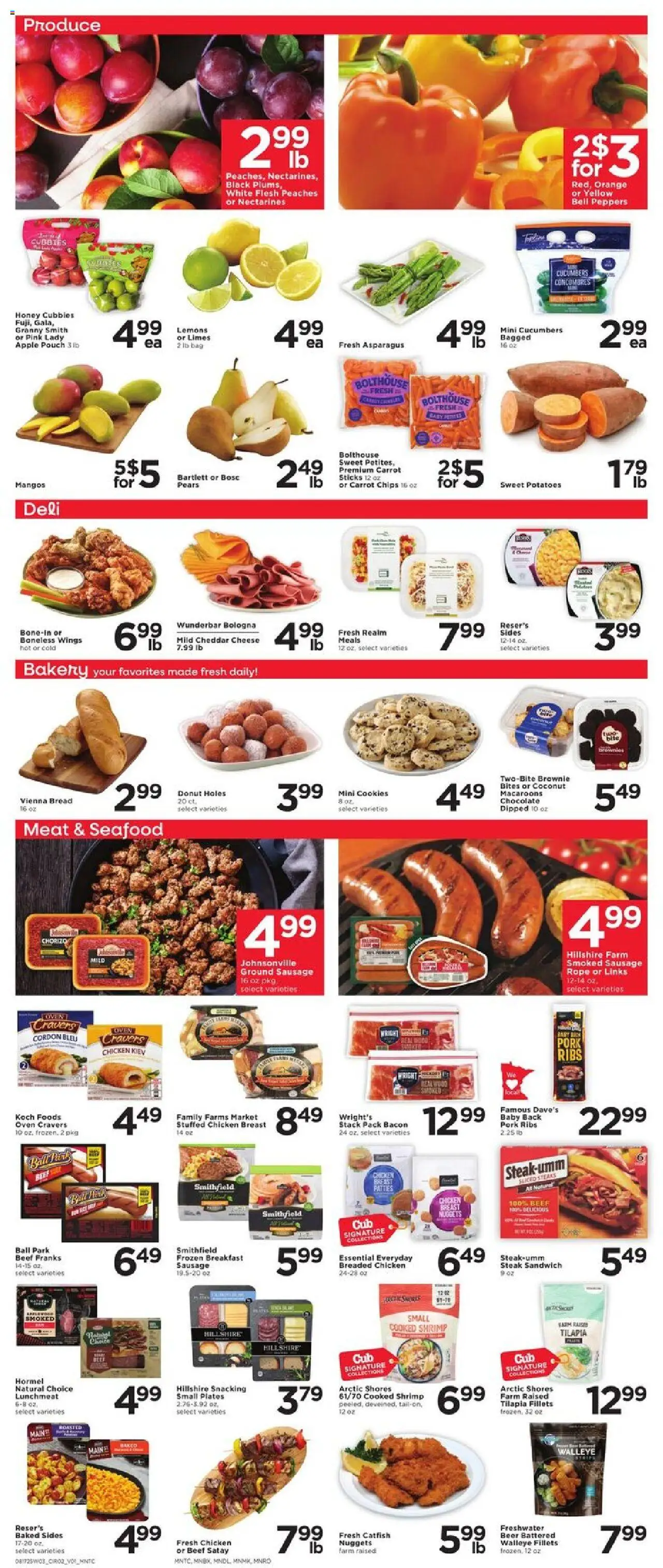 Cub Foods Weekly Savings - MN - valid from 17.08.2025 | Page: 4 | Products: Pork, Seafood, Sausage, Bag