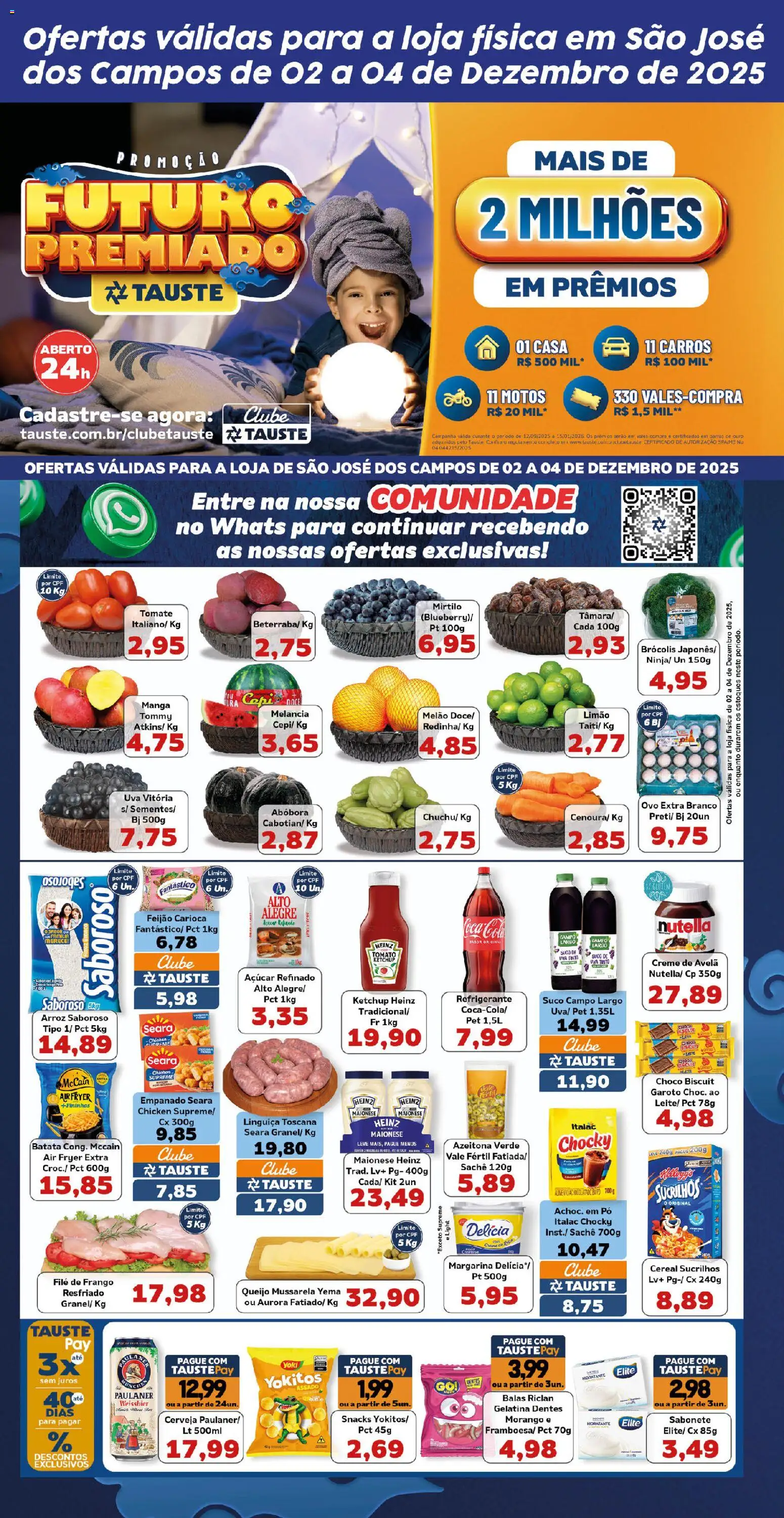 Tauste Folheto - válido de 02.12.2025 | Página: 2 | Produtos: Abóbora, Ketchup, Açúcar, Batata