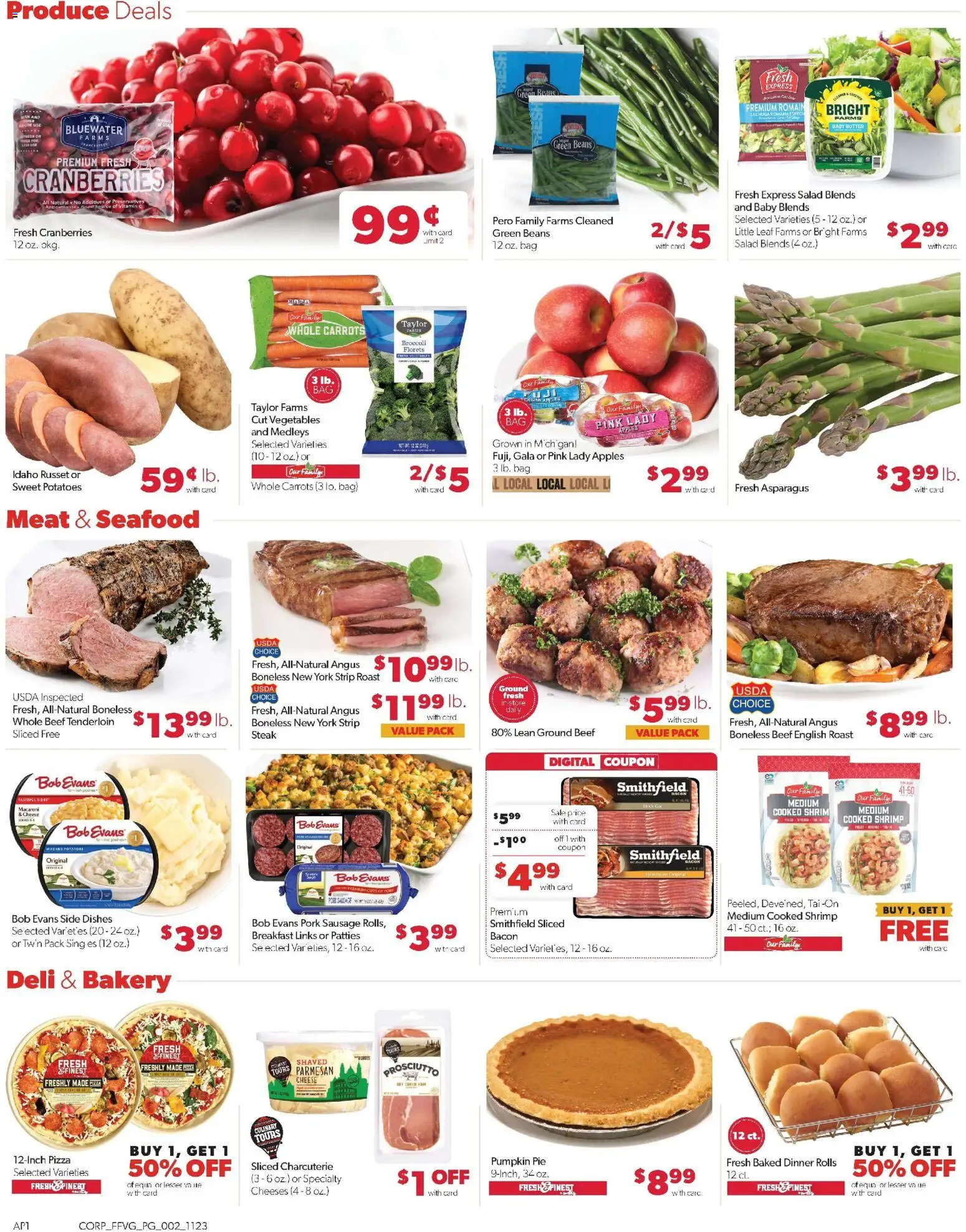Family Fare Weekly Ad - MI - valid from 23.11.2025 | Page: 6 | Products: Bakery, Apples, Vegetables, Sausage