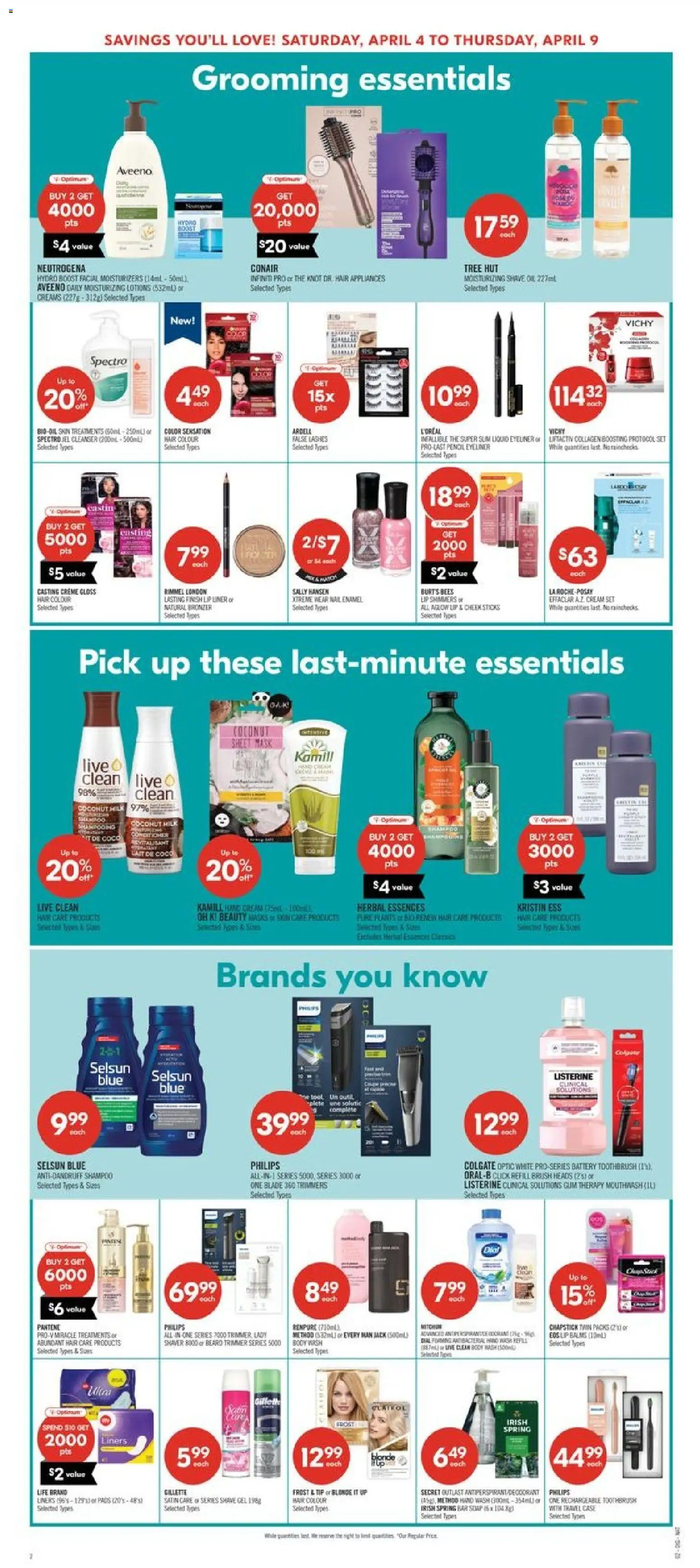 Shoppers flyer valid from 03.04.2026 | Page: 21 | Products: Hand cream, Body wash, Battery, Milk