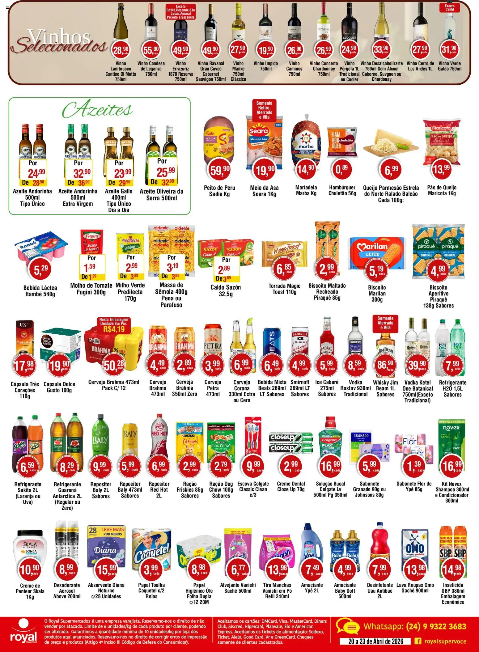 Royal Supermercados Folheto - válido de 20.04.2026 | Página: 2 | Produtos: Escova, Guaraná, Creme, Desinfetante