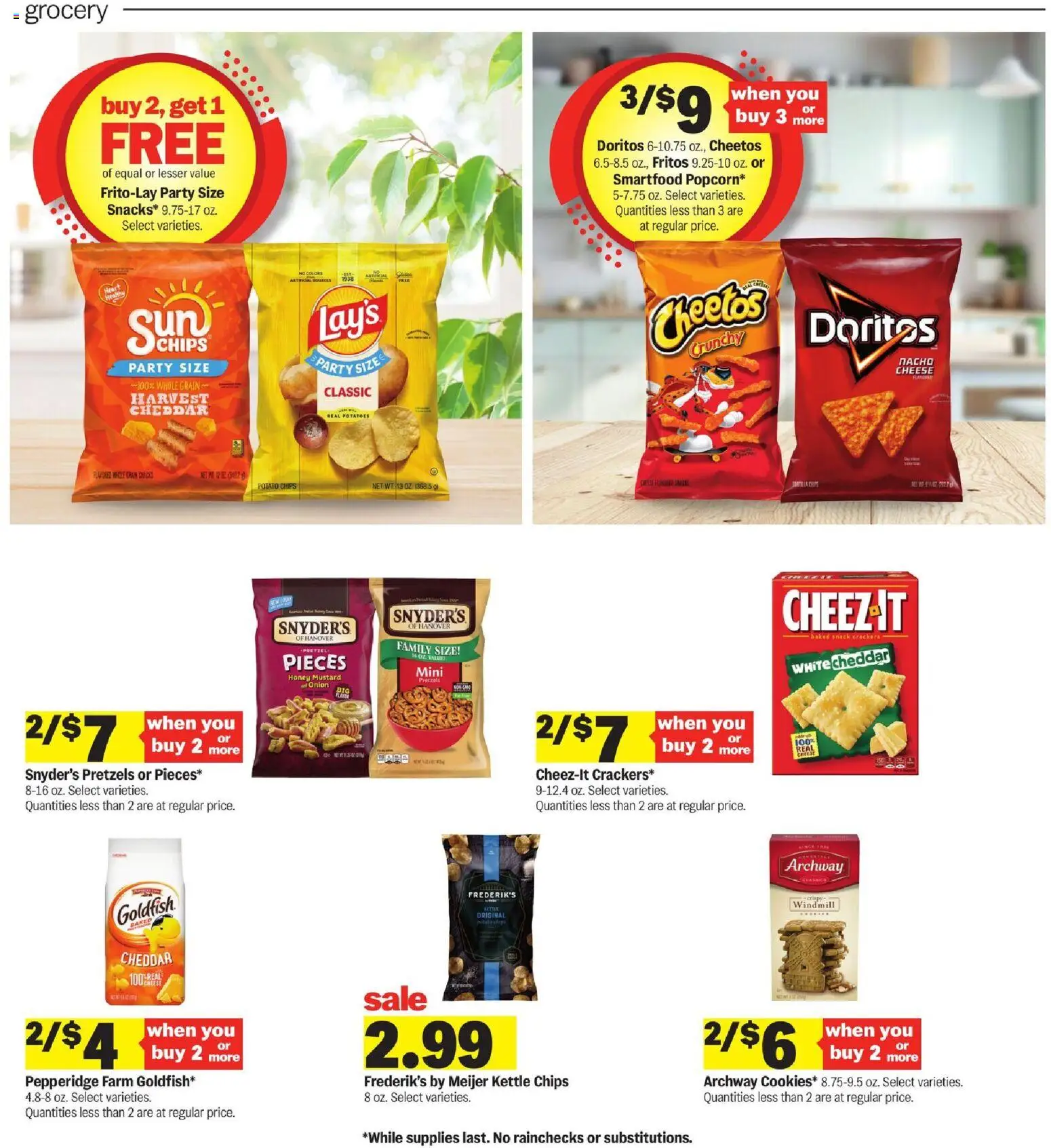 Meijer Weekly Ad - MI - valid from 11.02.2026 | Page: 12 | Products: Cheese, Chips, Potatoes, Kettle