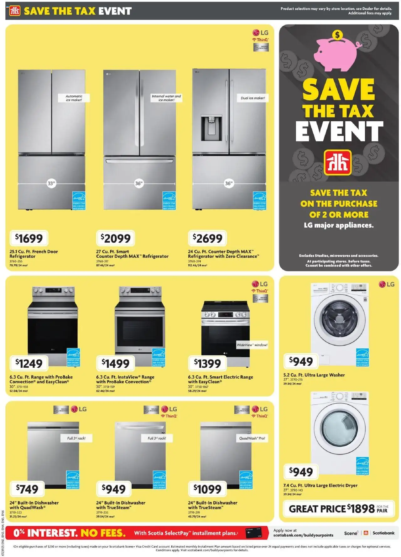 Home Hardware flyer valid from 25.09.2025 | Page: 3 | Products: Refrigerator, Dryer, Dishwasher