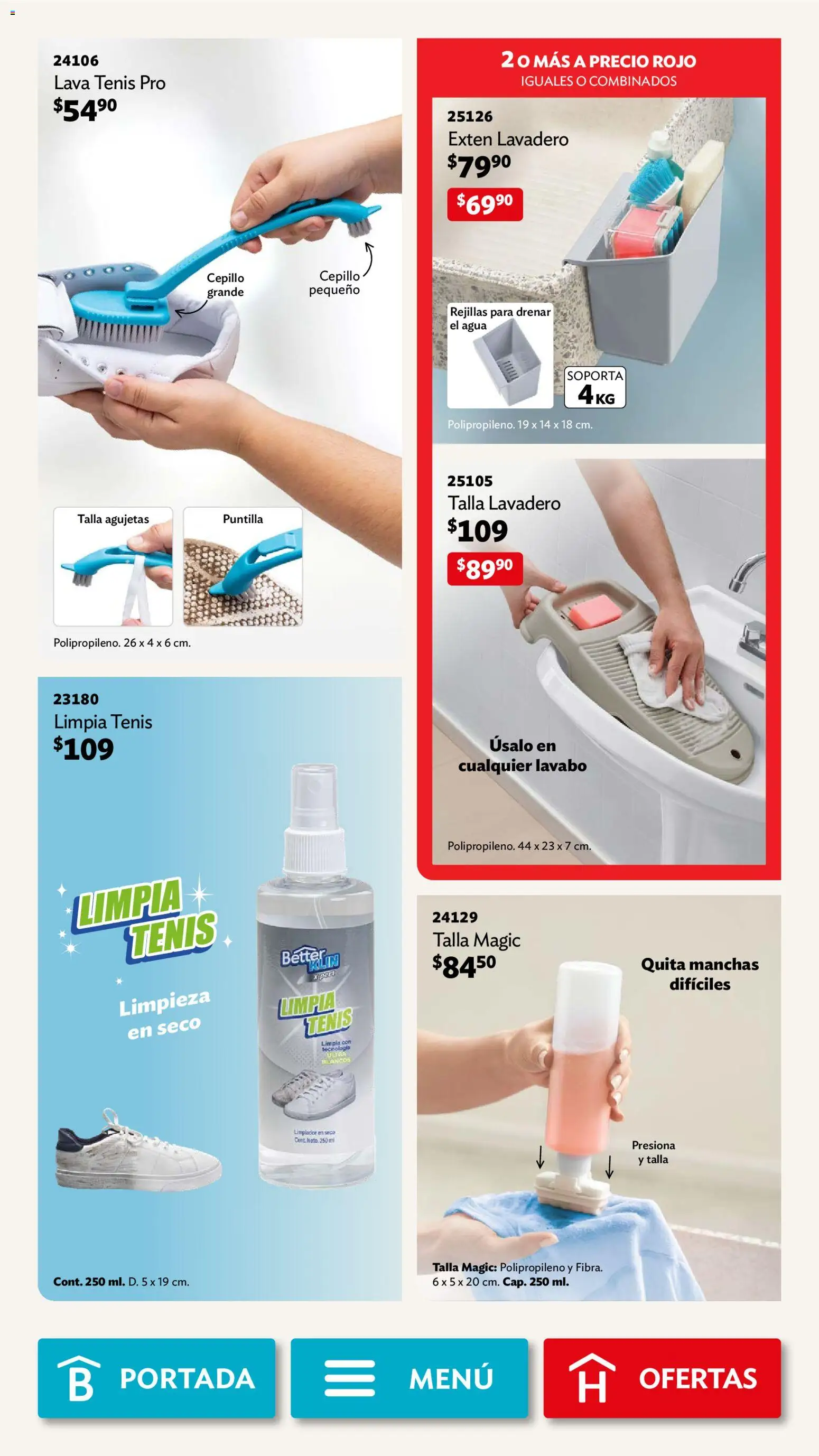 Nuevas ofertas de Betterware válidas en toda la República Mexicana desde el 04.05.2026. ¡Encuentra las mejores ofertas en Betterware campaña 5 2026! | Página: 93 | Productos: Tenis, Cepillo, Agua, Limpiador