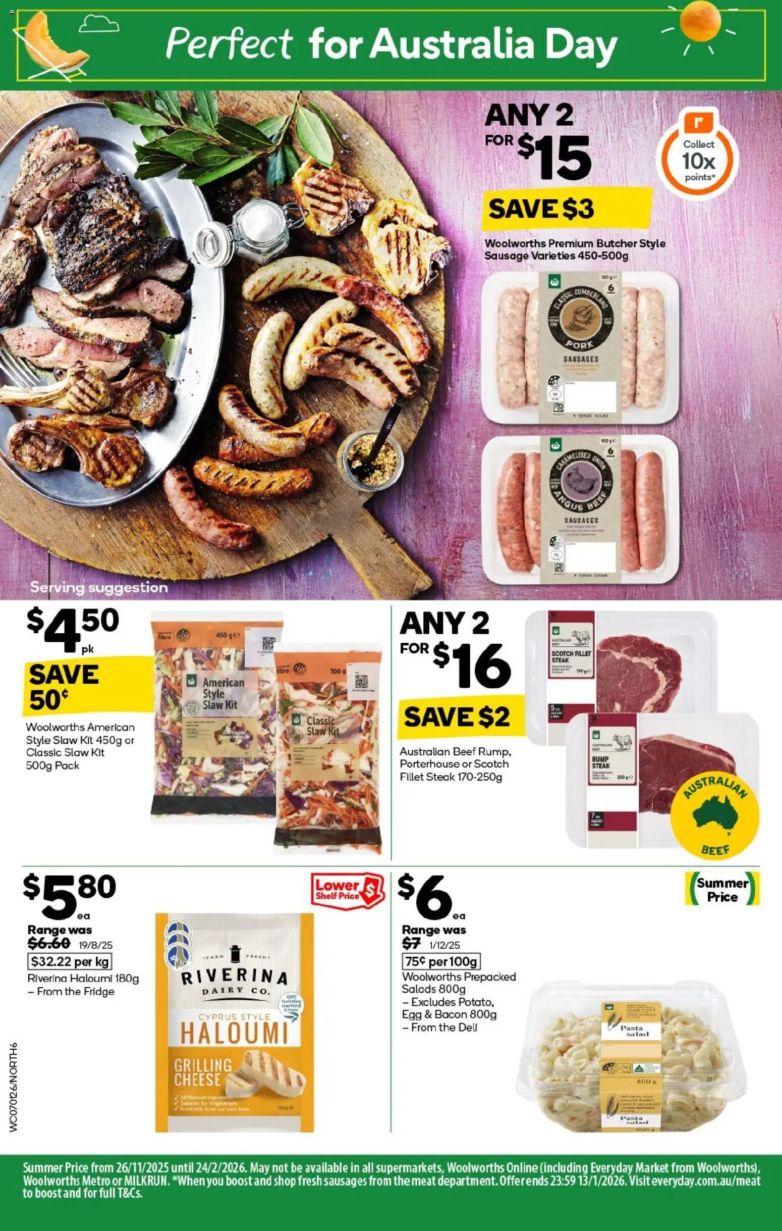 Woolworths catalogue - valid from 07.01.2026 | Page: 6 | Products: Pork, Salad, Sausage, Fridge