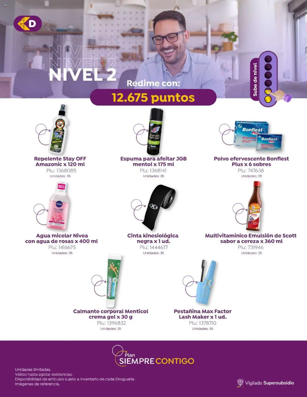 Colsubsidio revista - valida desde el 05.02.2025 | Página: 6 | Productos: Agua, Agua micelar, Repelente, Cinta