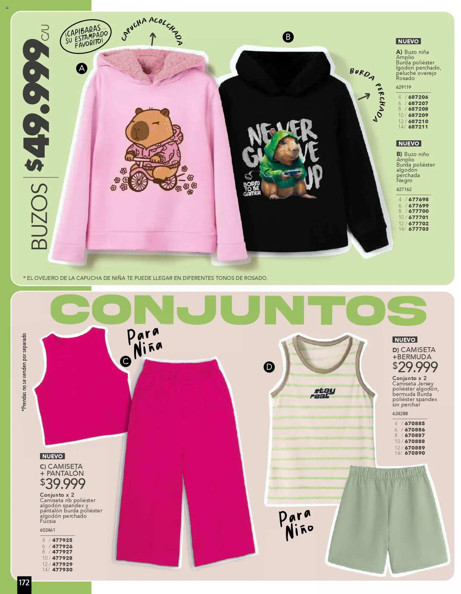 Pacifika revista - valida desde el 01.11.2025 | Página: 172 | Productos: Algodón, Bermuda, Camiseta, Conjunto