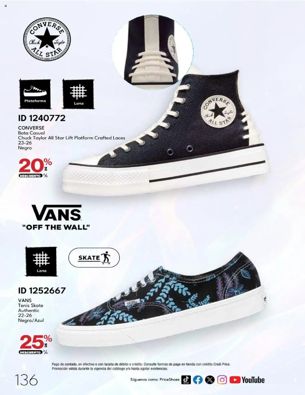 Nuevas ofertas de Price Shoes válidas en toda la República Mexicana desde el 14.10.2025. ¡Encuentra las mejores ofertas en Price Shoes - Catálogo - 10 Pagos sin Intereses! | Página: 136 | Productos: Tenis, Lona