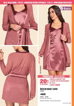 Vista previa de Ilusión catálogo Primavera, nuevo folleto de la tienda, válido en México a partir del 01.04.2026 | Página: 71 | Productos: Cinturón, Bata, Camisón