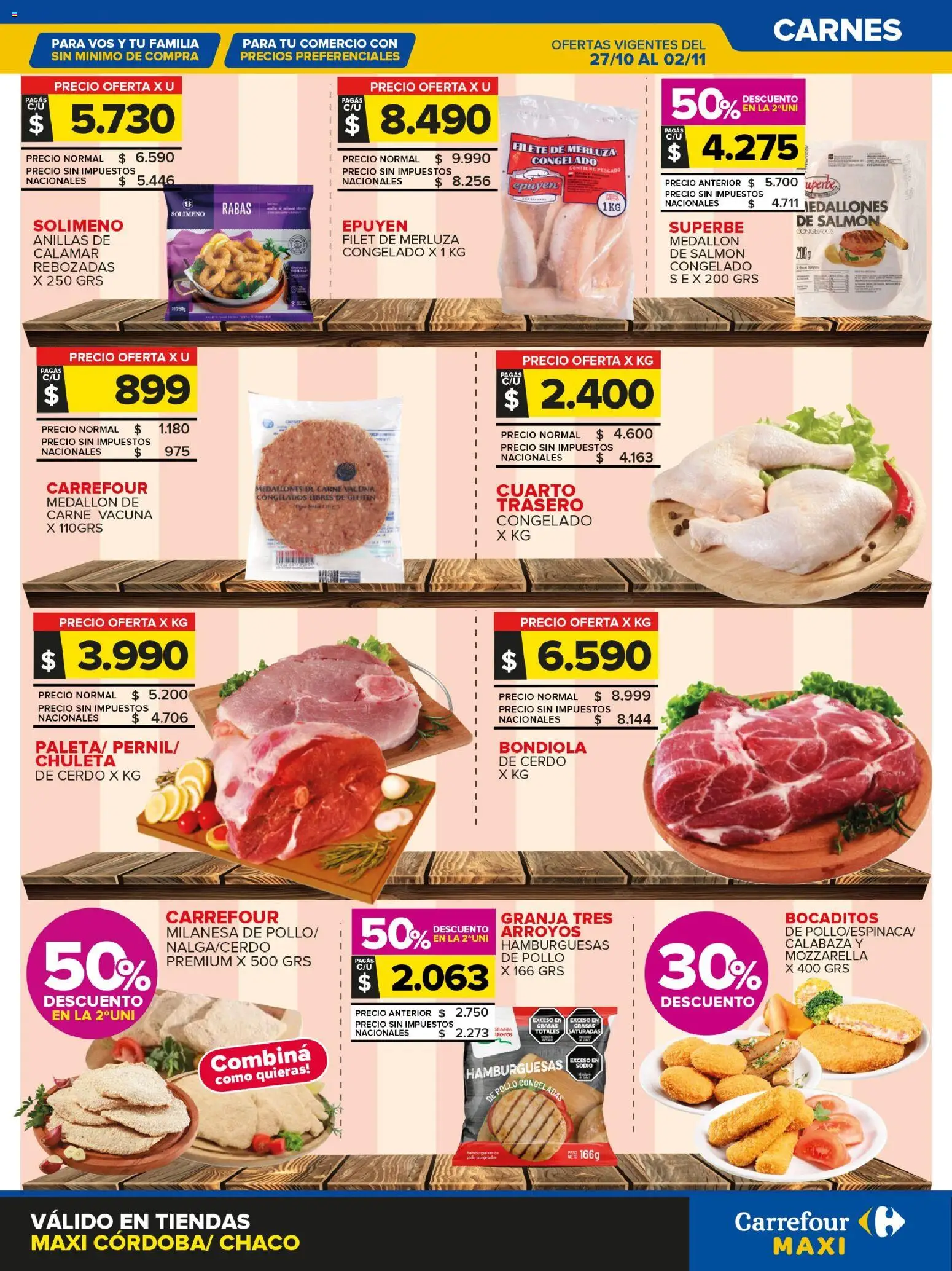 Carrefour ofertas - Cordoba │ válido desde el 27.10.2025 | Página: 2 | Productos: Pollo, Milanesa, Pescado, Cerdo
