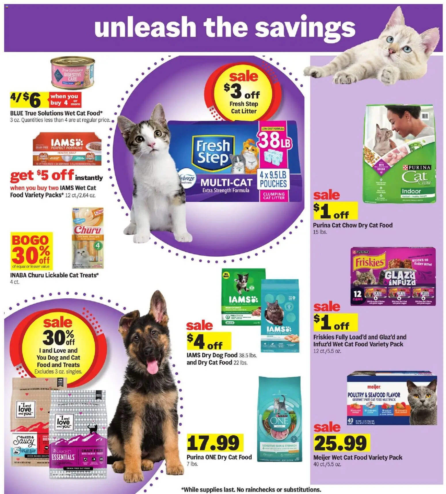Meijer Weekly Ad - MI - valid from 29.04.2026 | Page: 32 | Products: Dog Food, Cat Food, Cat Litter, Weight