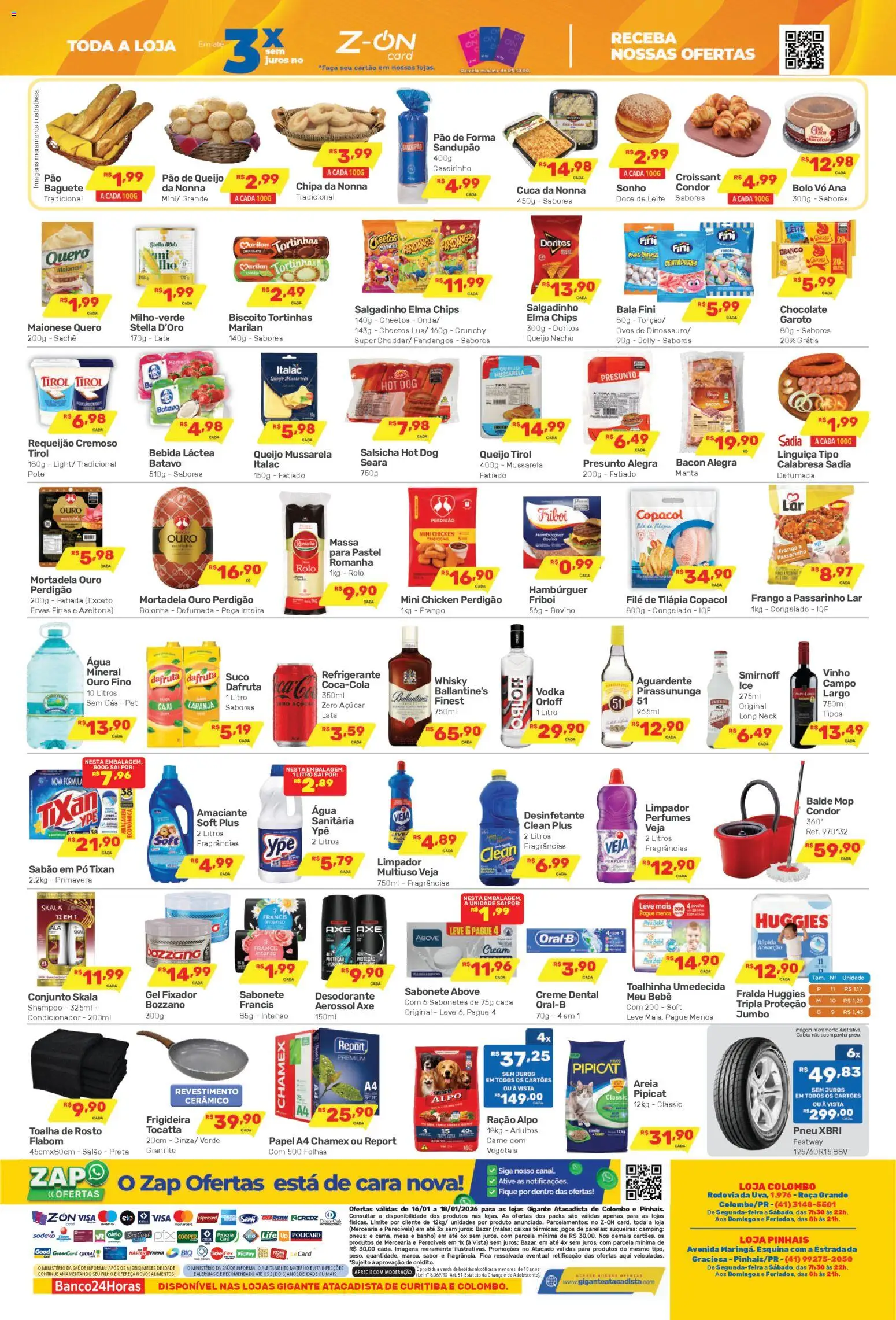 Gigante Atacadista Folheto - válido de 16.01.2026 | Página: 2 | Produtos: Shampoo, Fixador, Pão de queijo, Balde