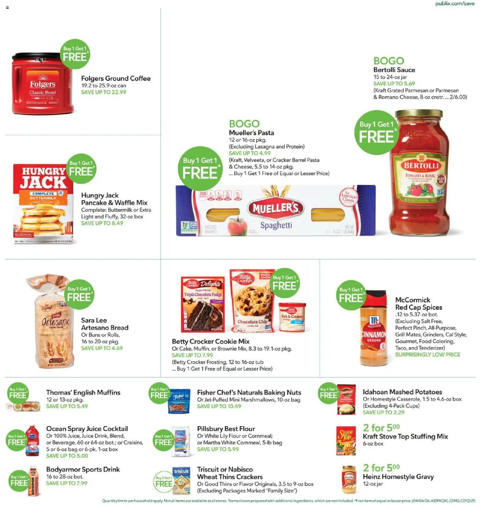 Publix - Leaflet - valid from 06.04.2026 | Page: 9 | Products: Juice, Potatoes, Sauce, Chocolate Chip