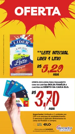 Vencedor Atacadista - Ofertas da semana - Pré-Visualização do folheto da loja Vencedor Atacadista, válido de 07.10.2025 | Página: 5 | Produtos: Leite integral, Caixa, Leite, Bolsa