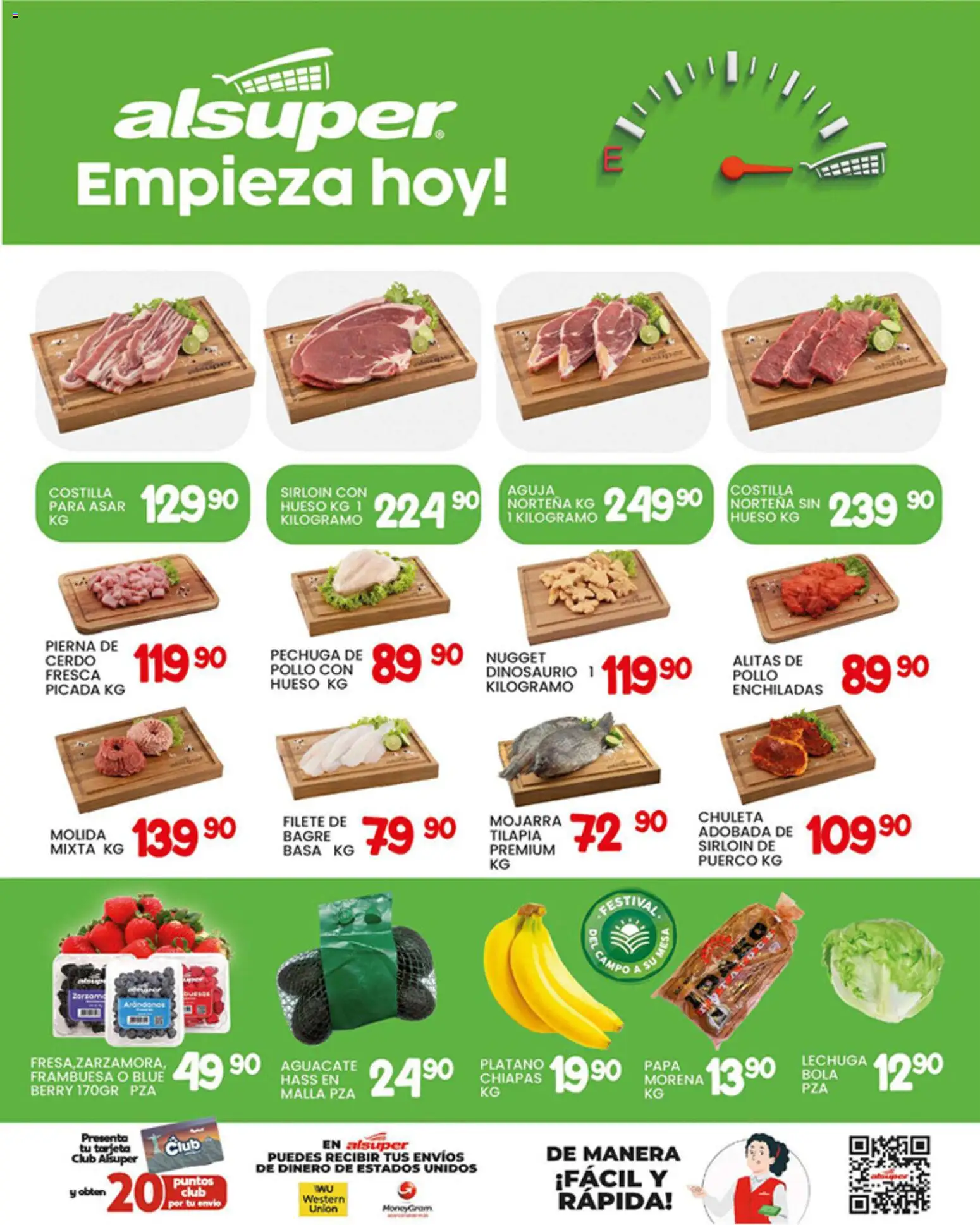 Nuevas ofertas de Alsuper válidas en toda la República Mexicana desde el 23.01.2026. ¡Encuentra las mejores ofertas en Alsuper folleto Laguna! | Página: 8 | Productos: Plátano, Papa, Lechuga, Aguacate