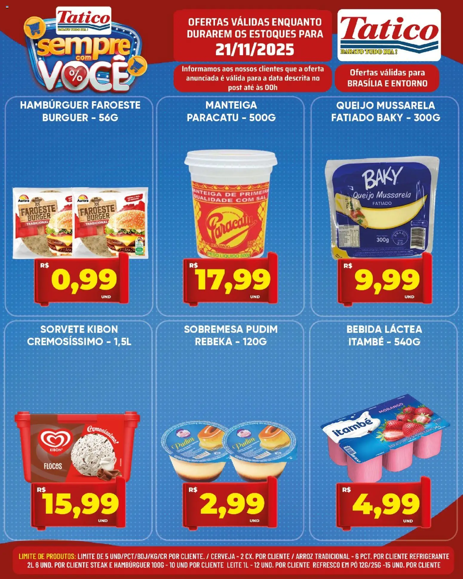 Tatico Folheto - válido de 21.11.2025 | Página: 10 | Produtos: Cerveja, Sorvete, Sal, Mussarela