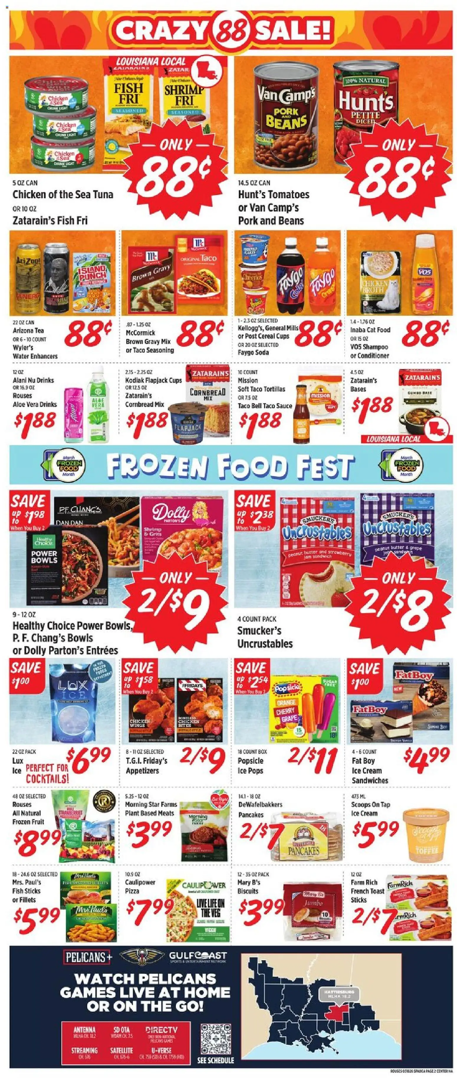 Rouses Weekly Ad - MS - valid from 18.03.2026 | Page: 4 | Products: Butter, Tomatoes, Ice cream, Watch