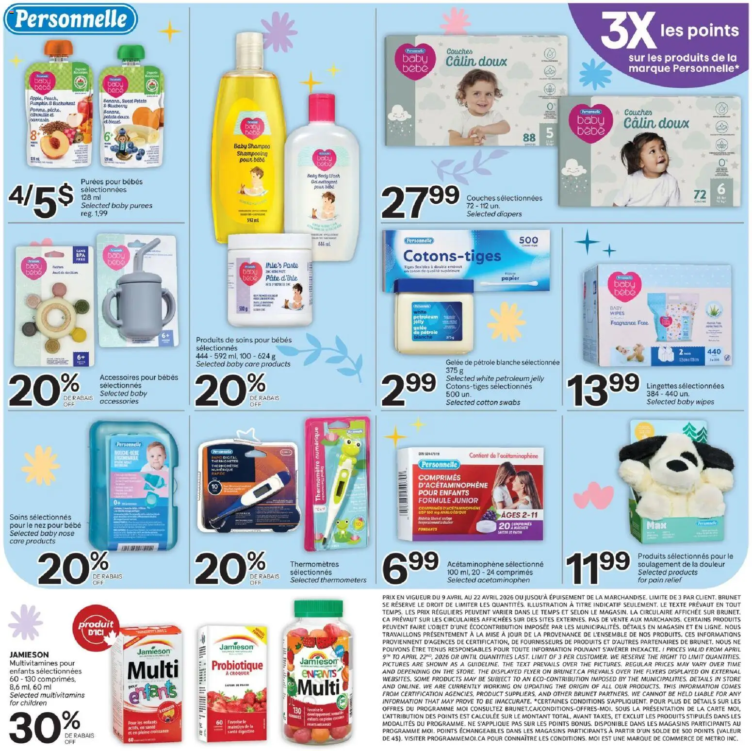 Brunet flyer valid from 09.04.2026 | Page: 5 | Products: Thermometer, Shampoo, Body wash, Pumpkin