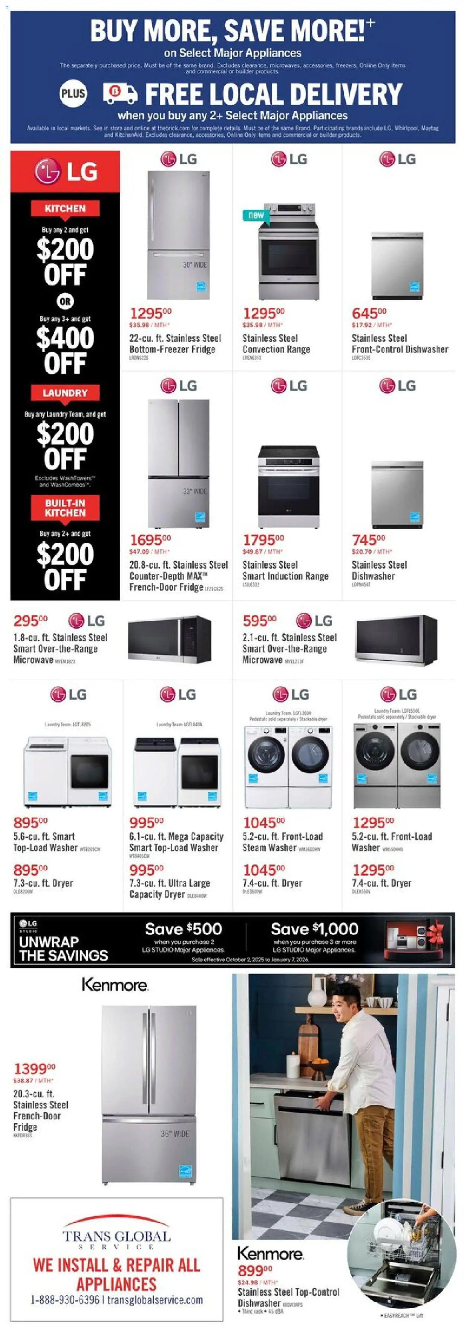 The Brick flyer valid from 02.12.2025 | Page: 14 | Products: Dryer, Dishwasher