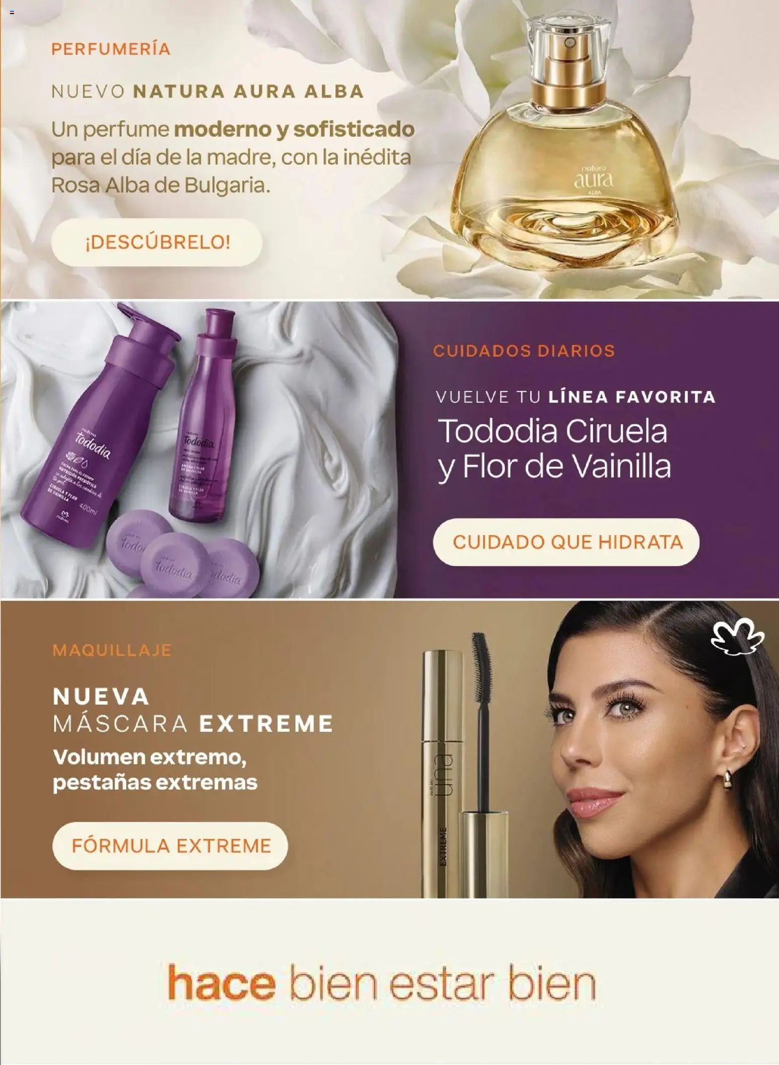 Catálogo Natura válido desde 31.03.2026 | Página: 3 | Productos: Máscara, Perfume, Maquillaje