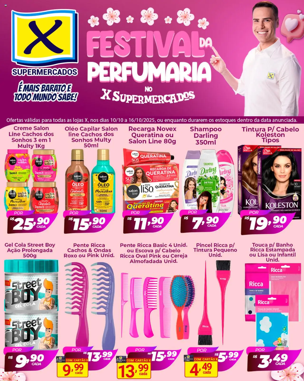 X Supermercados Folheto - válido de 10.10.2025 | Página: 2 | Produtos: Shampoo, Cola, Óleo, Creme