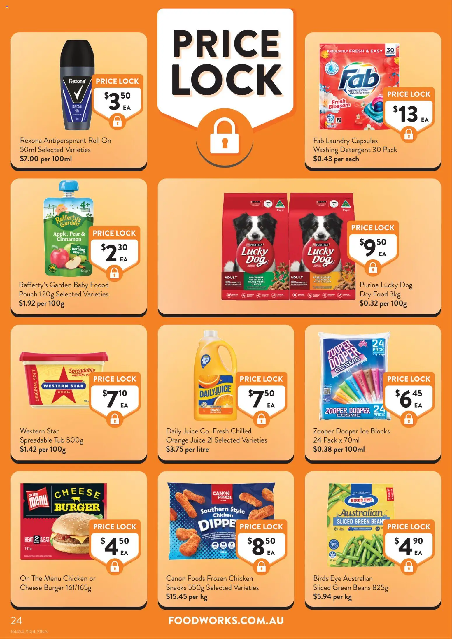 Foodworks catalogue - valid from 15.04.2026 | Page: 24 | Products: Chicken, Antiperspirant, Pear, Raspberry