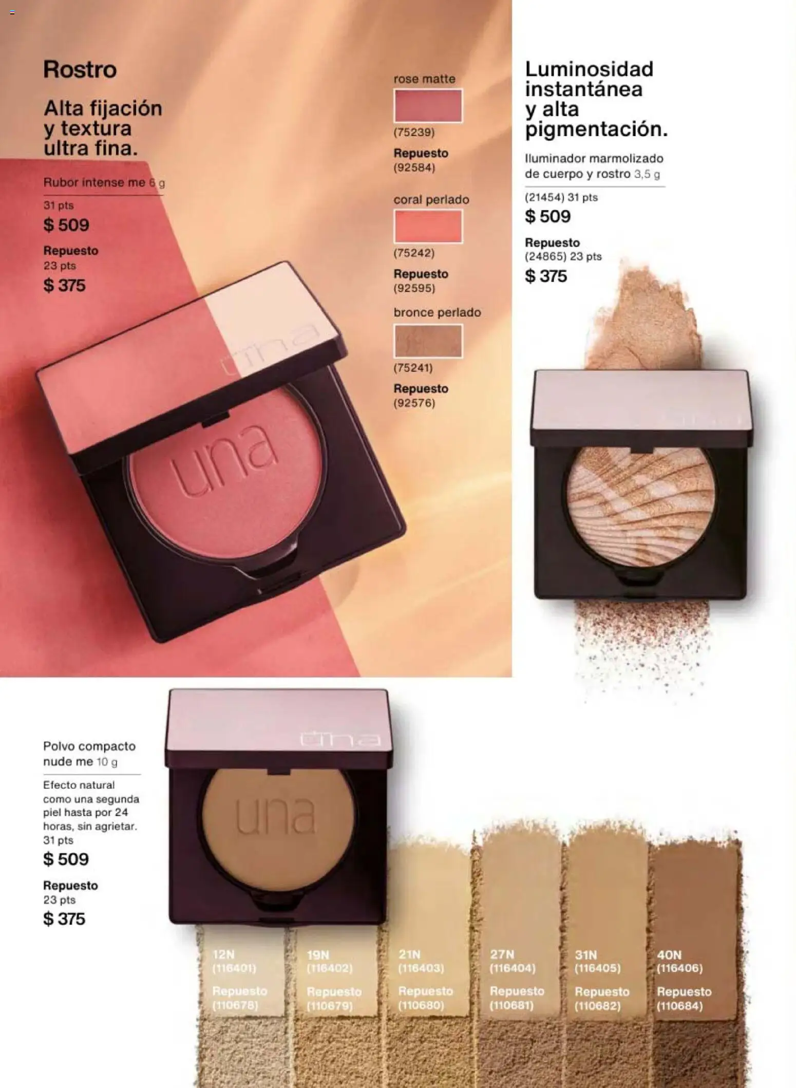 Nuevas ofertas de Natura válidas en toda la República Mexicana desde el 10.01.2026. ¡Encuentra las mejores ofertas en Natura campaña 2 2026! | Página: 82 | Productos: Iluminador, Polvo compacto, Polvo, Rubor