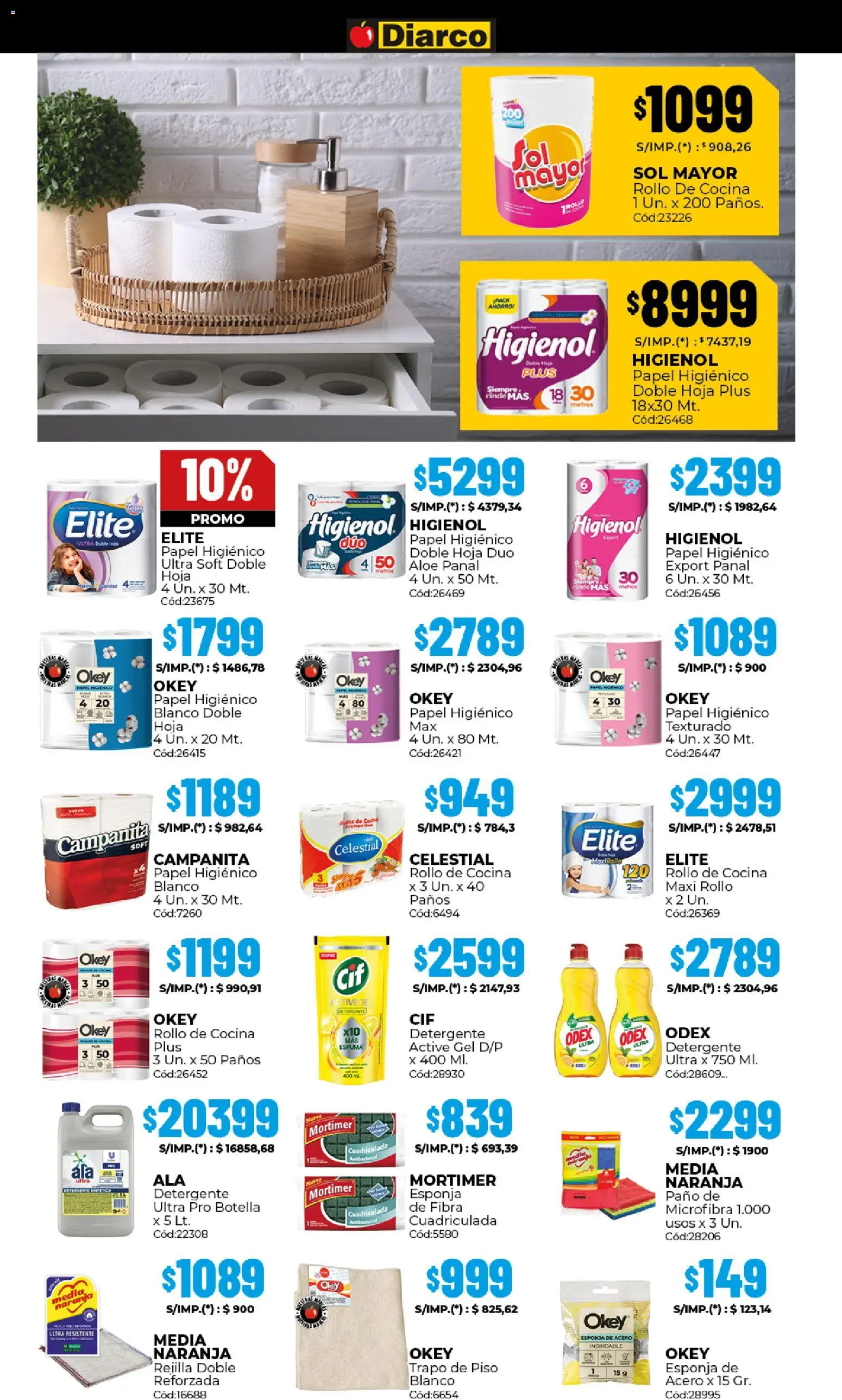 Diarco ofertas │ válido desde el 09.03.2026 | Página: 16 | Productos: Botella, Cocina, Detergente, Esponja