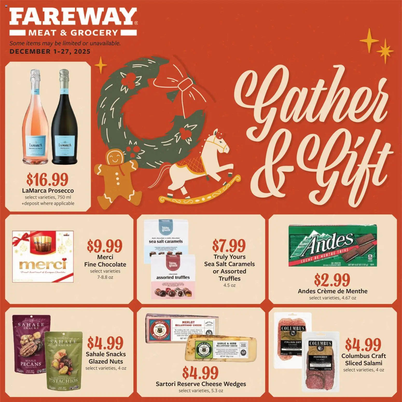 Fareway Monthly Ad - valid from 01.12.2025 | Page: 1 | Products: Cheese, Chocolate, Salt, Garlic