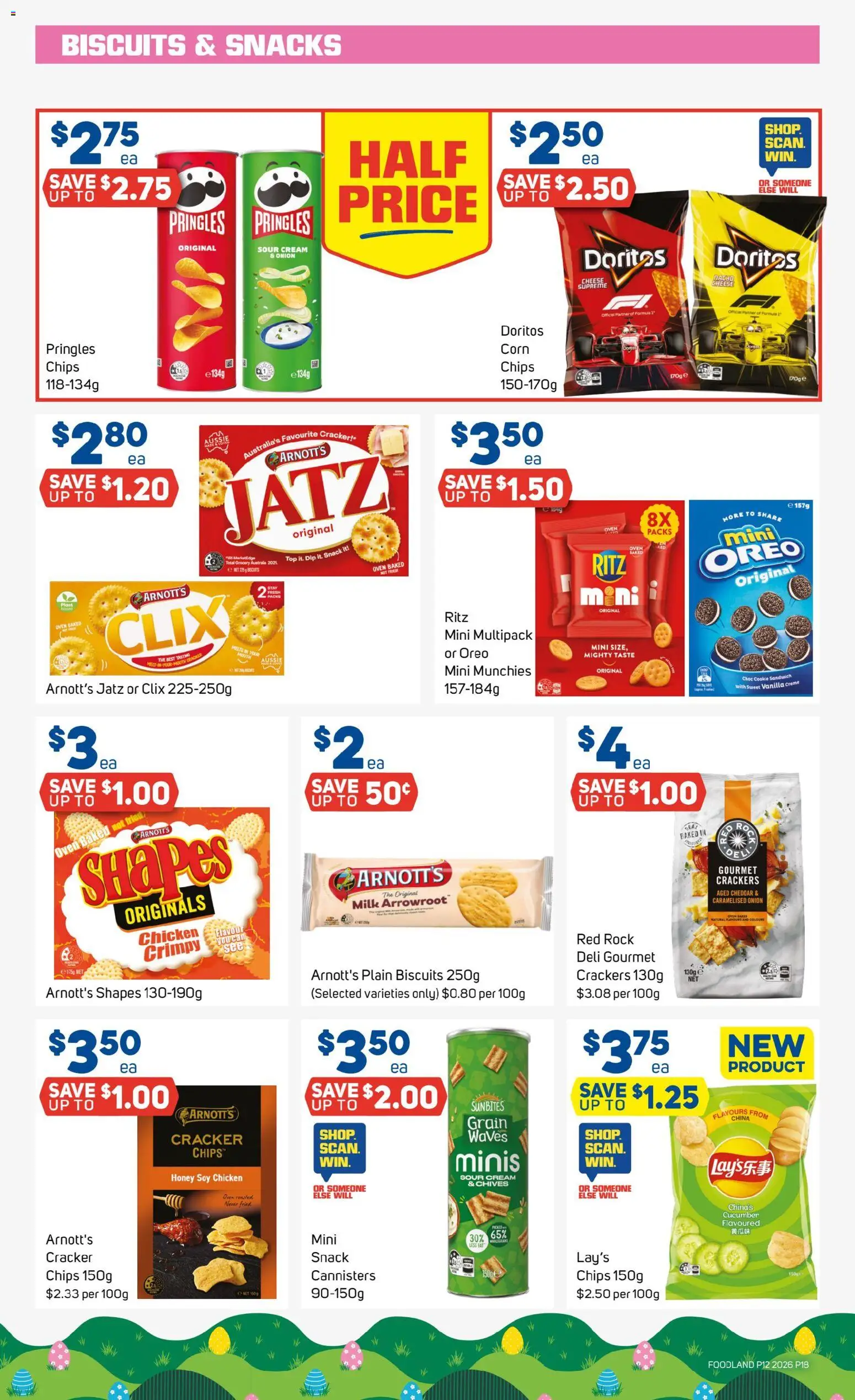 Foodland catalogue - valid from 18.03.2026 | Page: 18 | Products: Crackers, Chicken, Cream, Oven