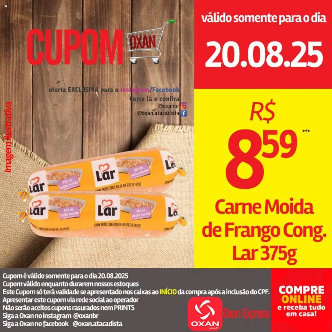 Oxan Atacadista Folheto - válido de 20.08.2025 | Página: 9 | Produtos: Carne, Frango, Carne moída