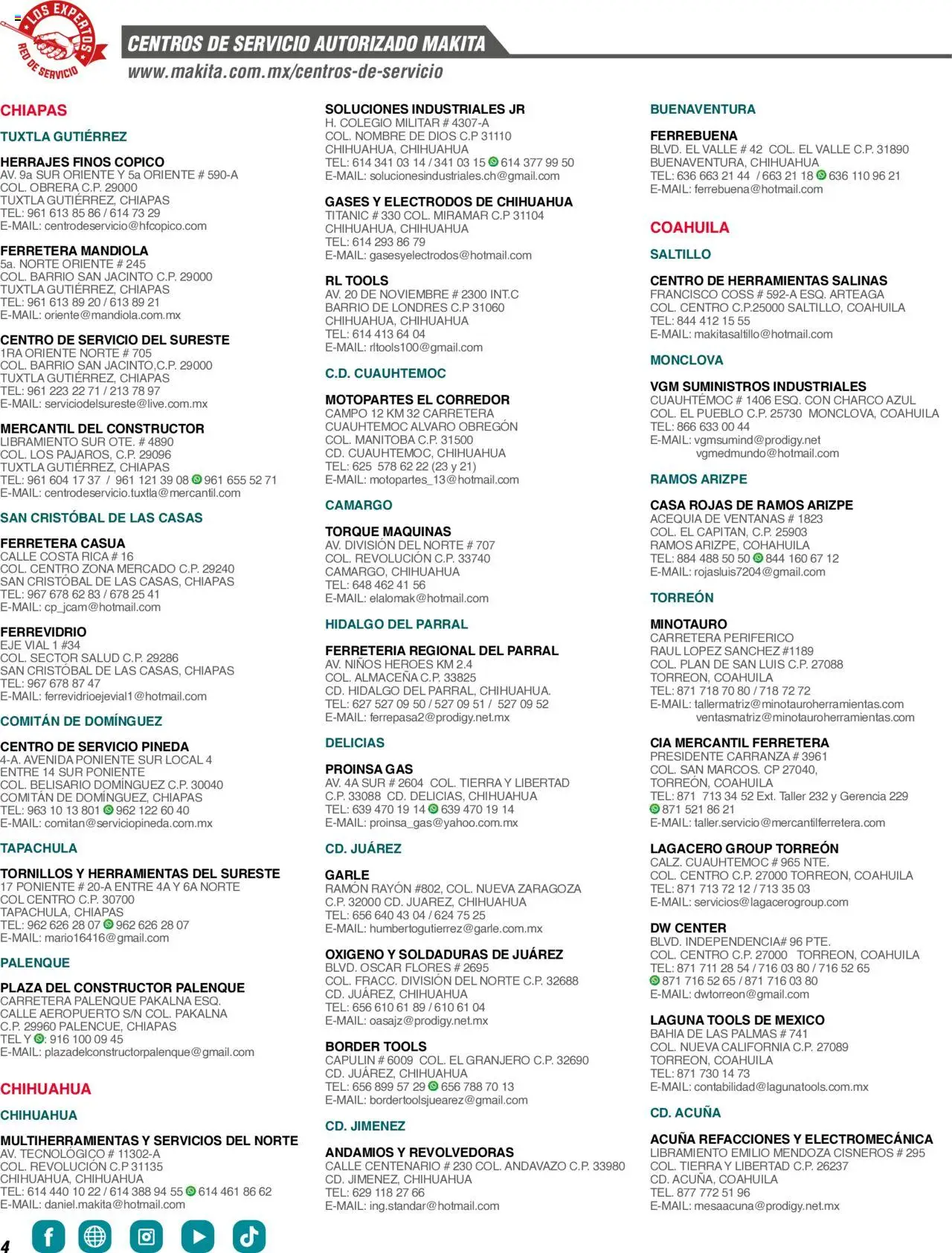 Nuevas ofertas de Makita válidas en toda la República Mexicana desde el 17.04.2024. ¡Encuentra las mejores ofertas en Makita catálogo ! | Página: 4 | Productos: Col